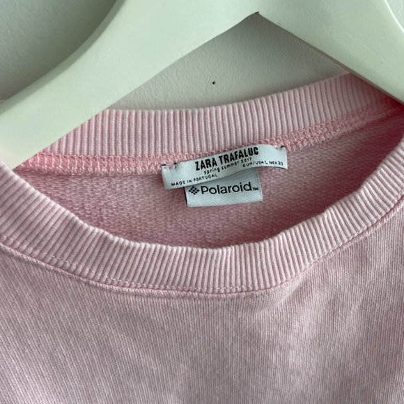 Polaroid logo pink crew-neck sweatshirt - Picture 4 of 5